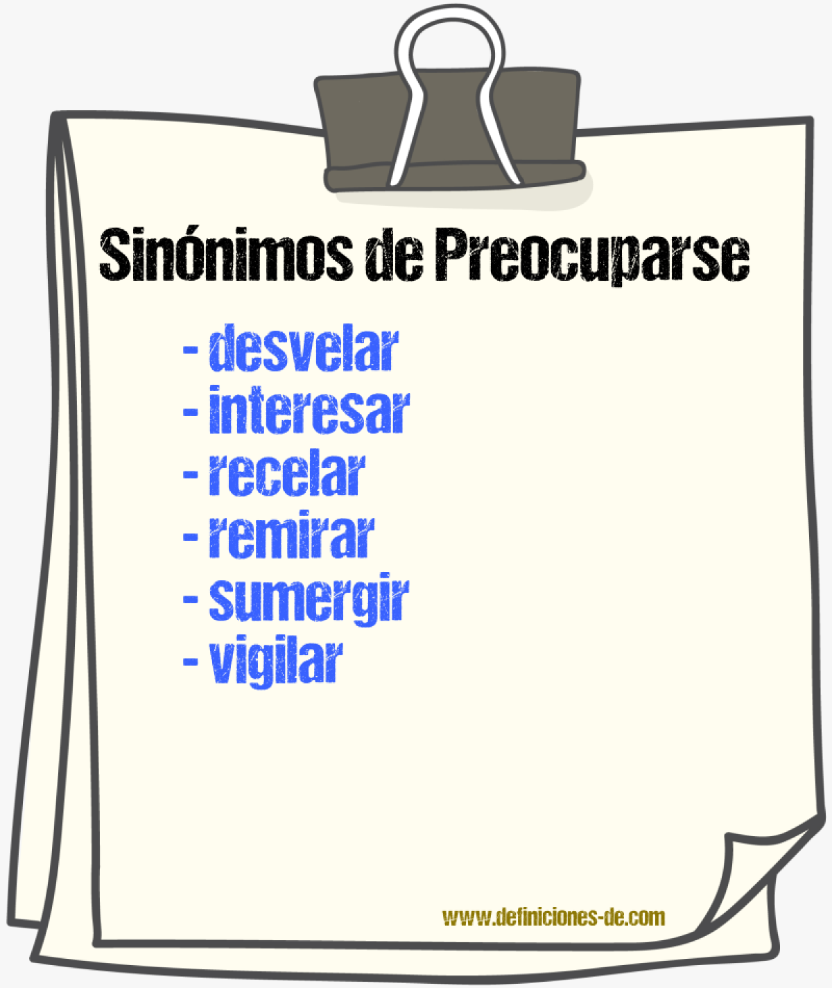 Sinnimos de preocuparse