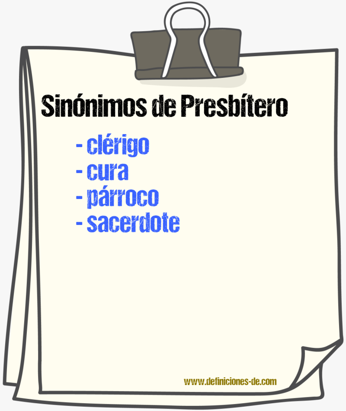 Sinnimos de presbtero