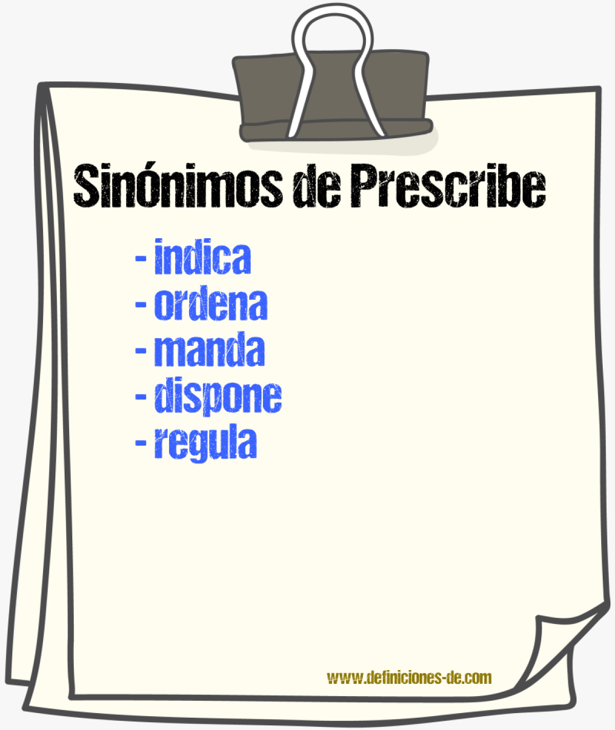 Sinónimos de prescribe