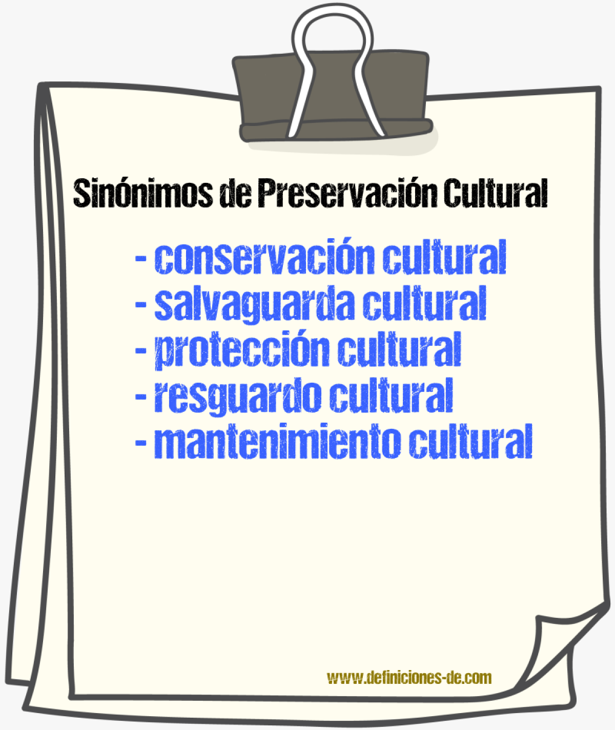 Sinónimos de preservación cultural