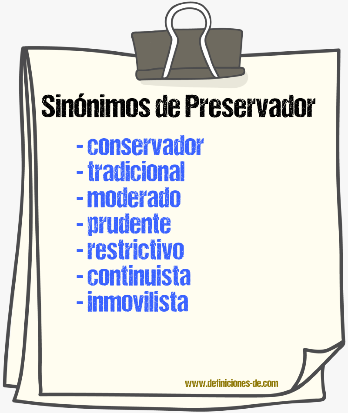 Sinónimos de preservador