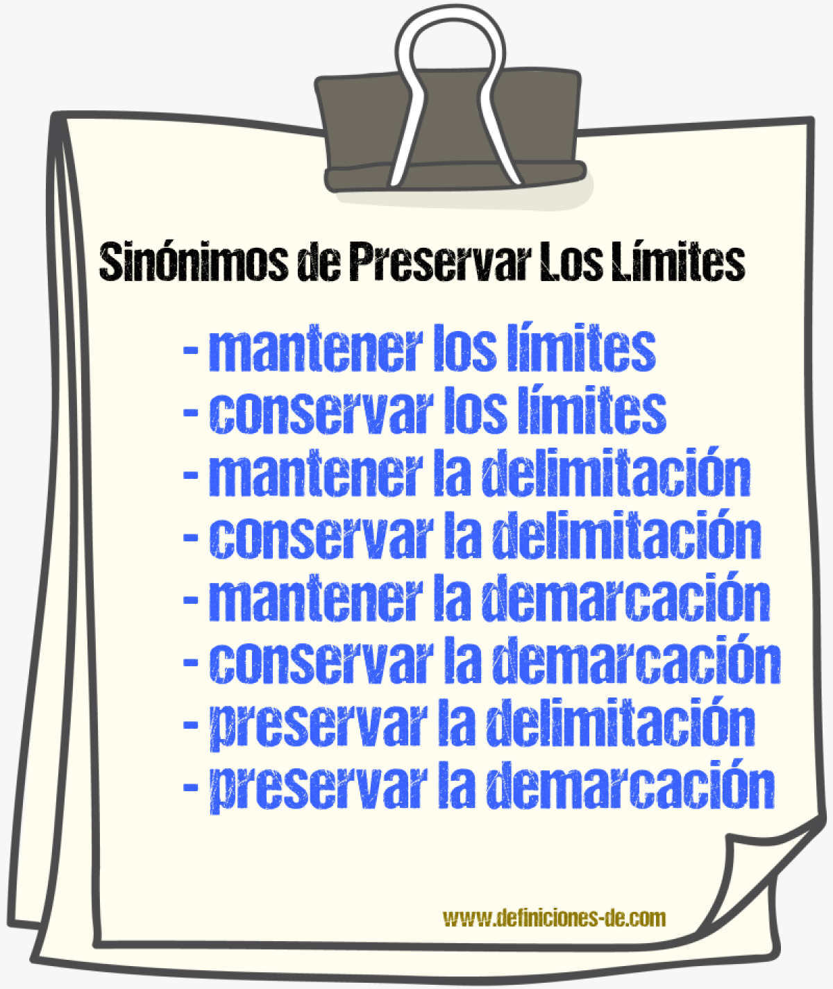 Sinónimos de preservar los límites