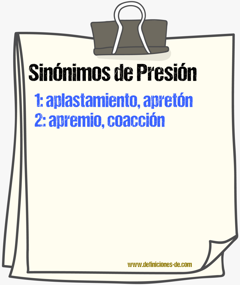 Sinnimos de presin