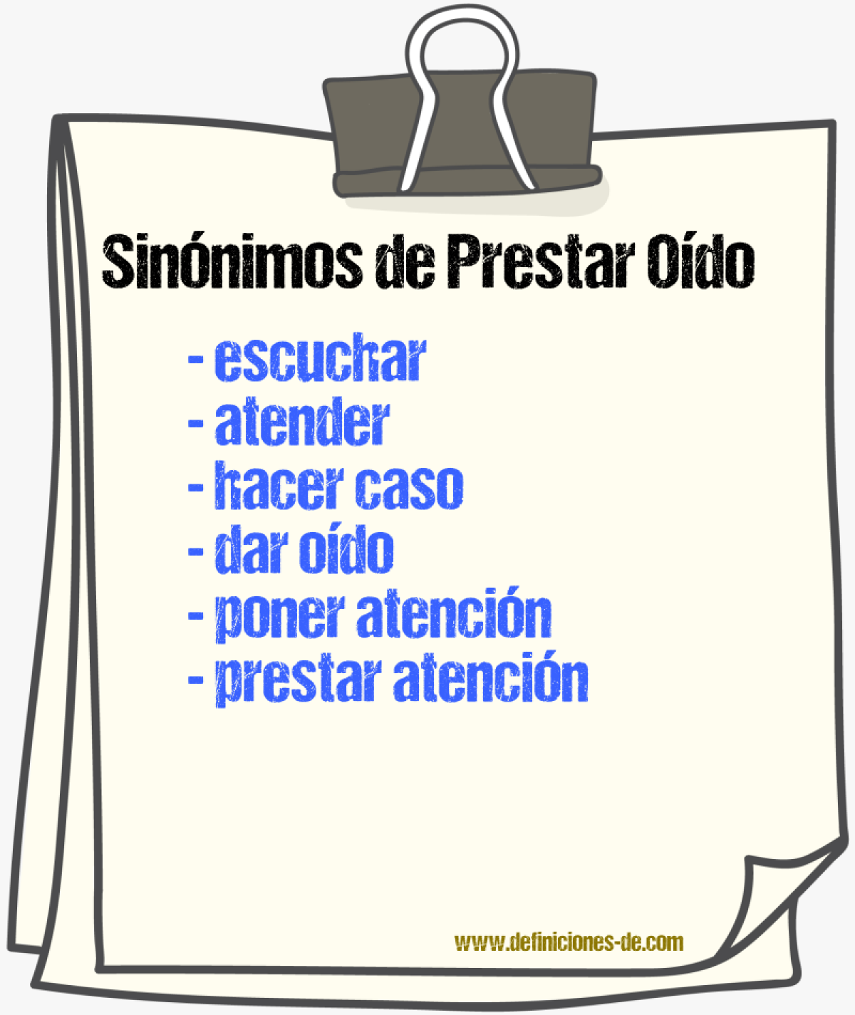Sinónimos de prestar oído