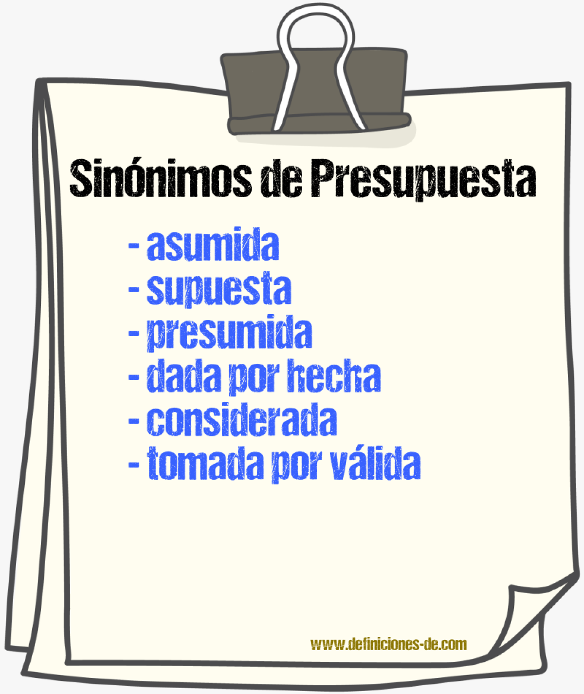Sinónimos de presupuesta