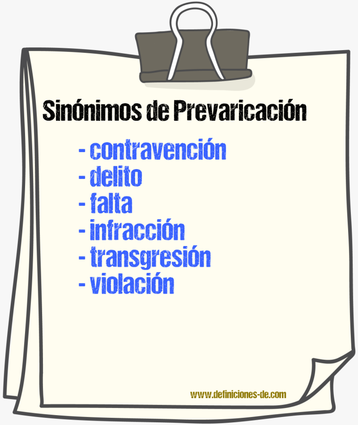 Sinnimos de prevaricacin