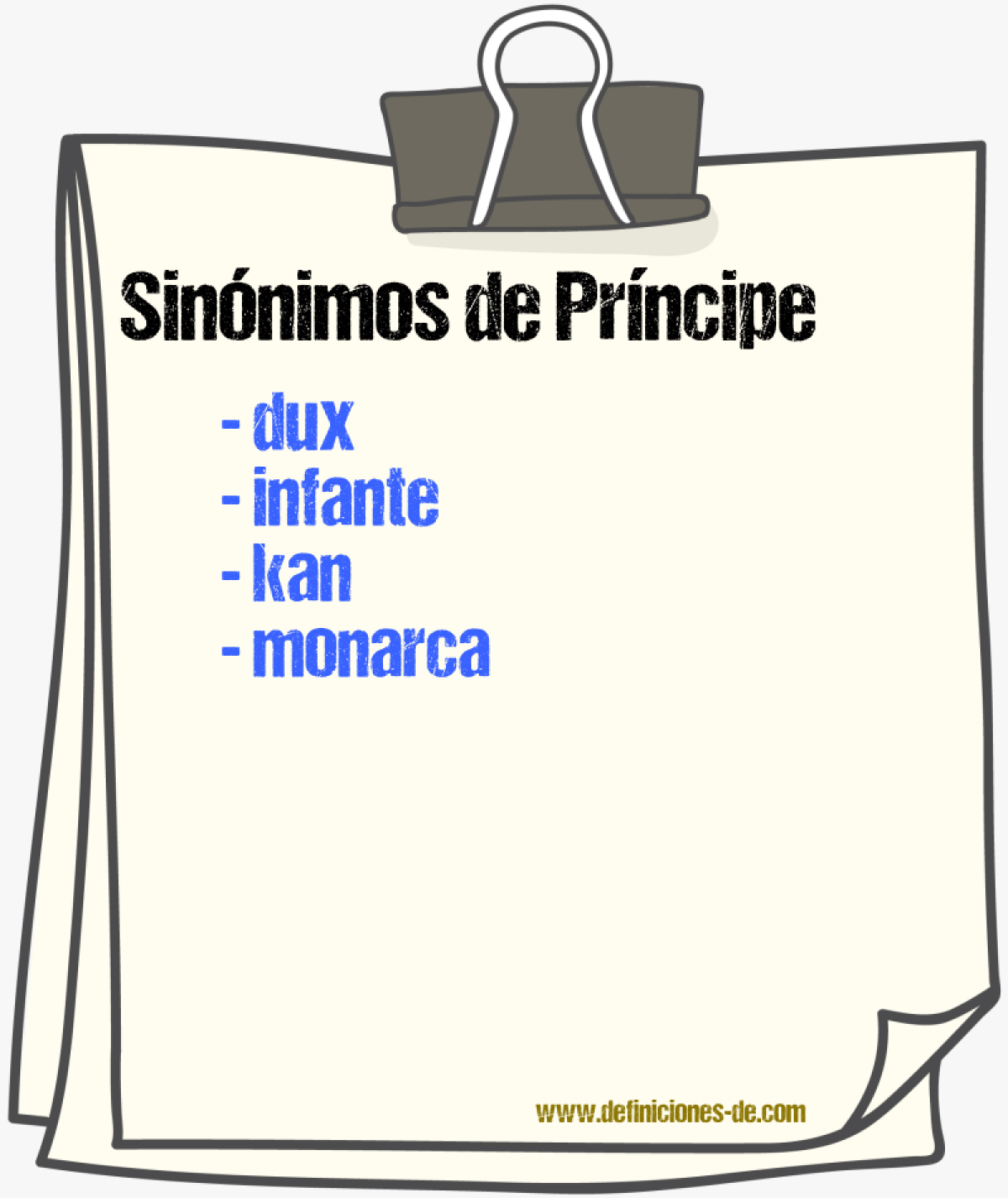 Sinnimos de prncipe