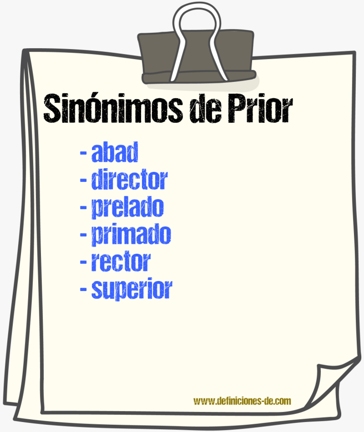 Sinnimos de prior