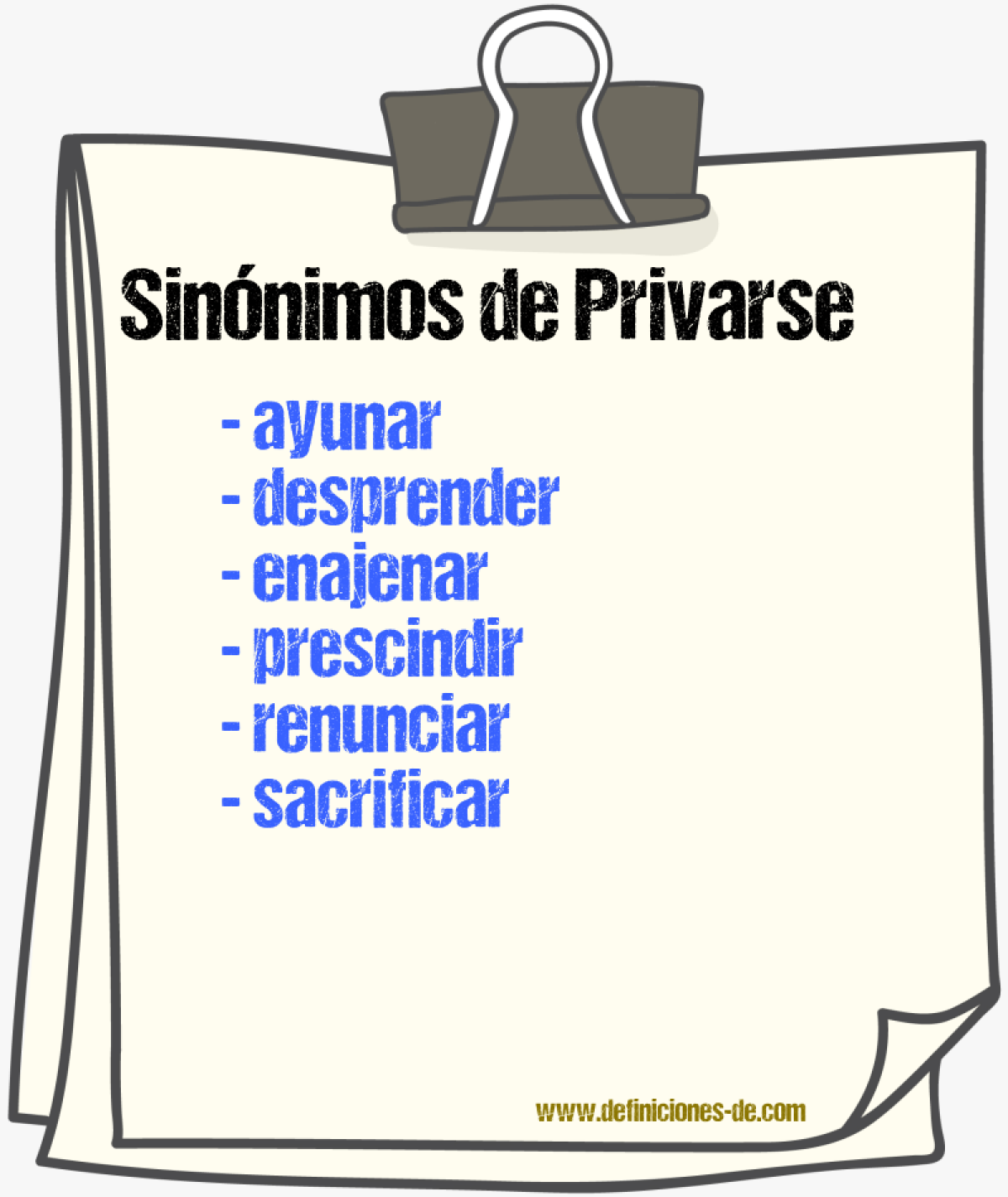 Sinnimos de privarse