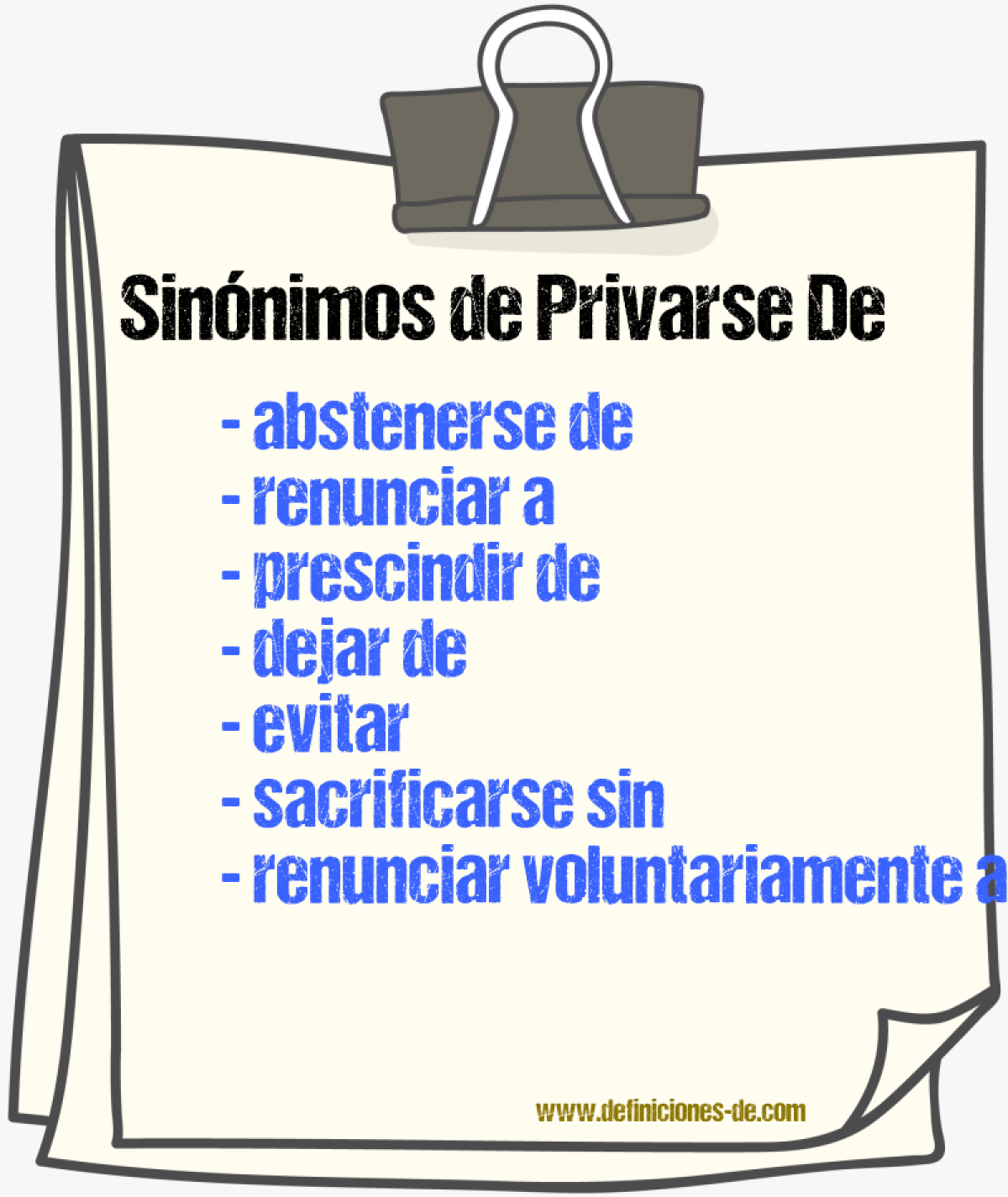 Sinónimos de privarse de