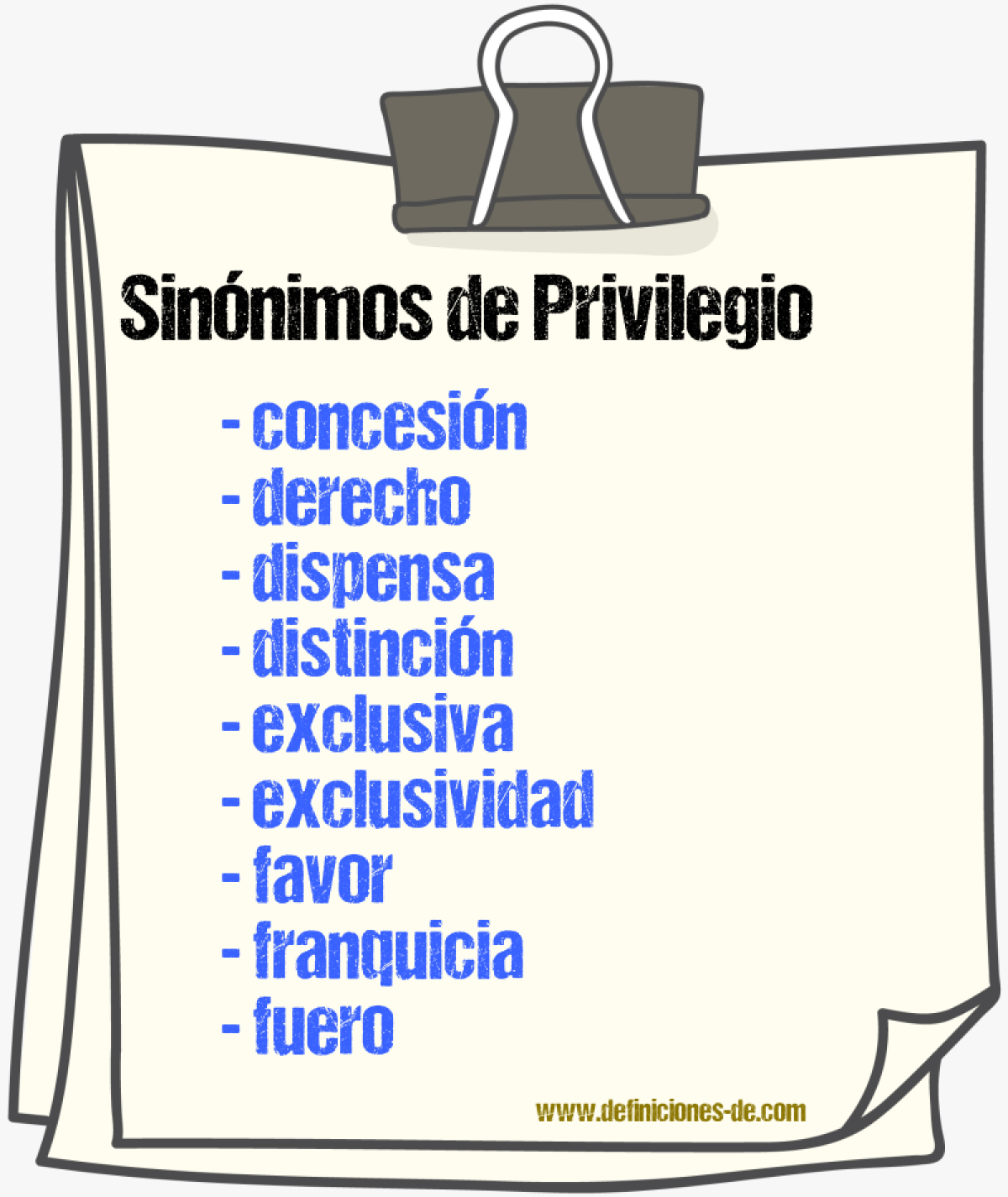 Sinónimos de privilegio