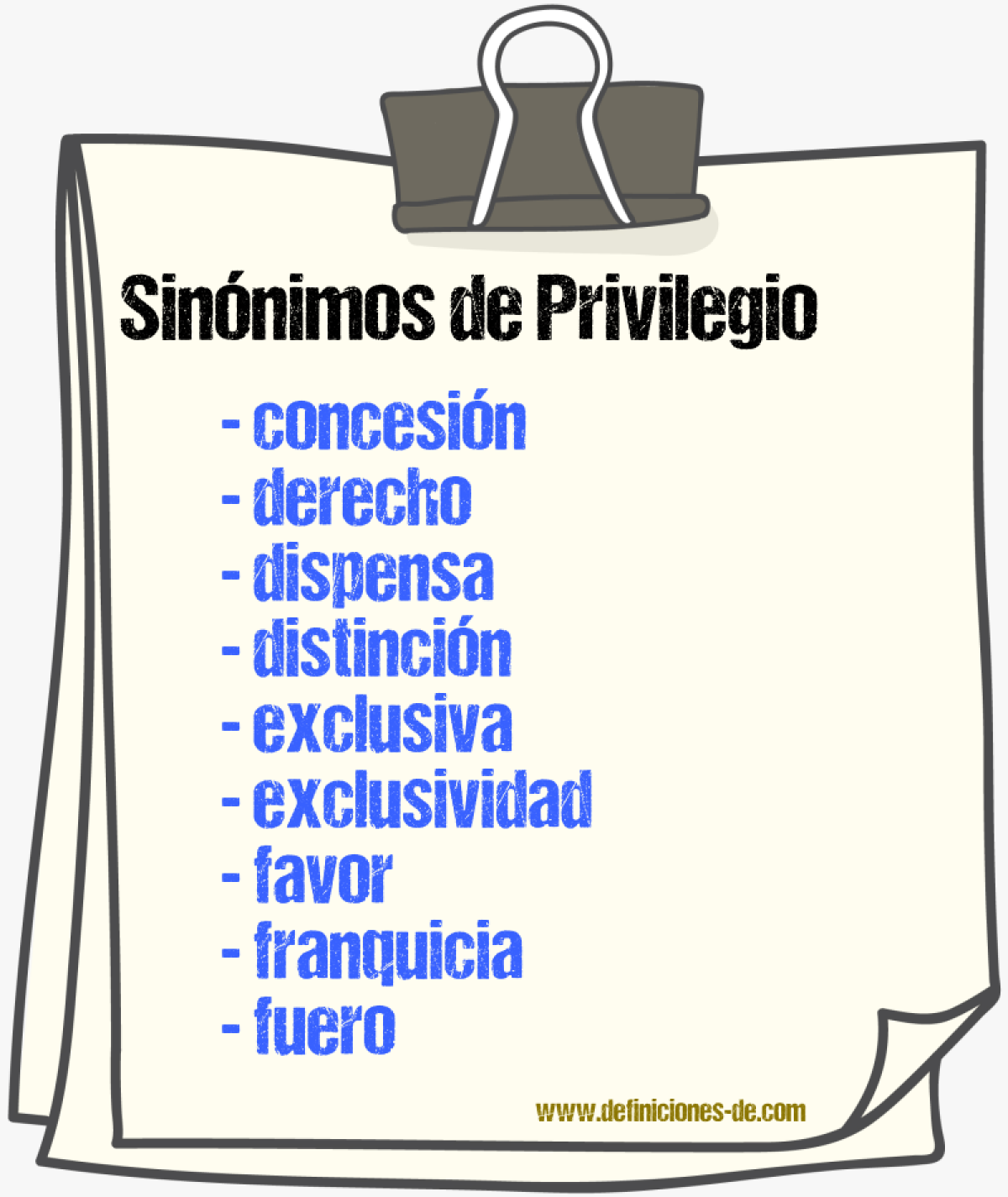 Sinnimos de privilegio