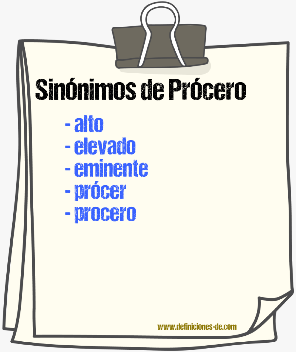 Sinnimos de prcero