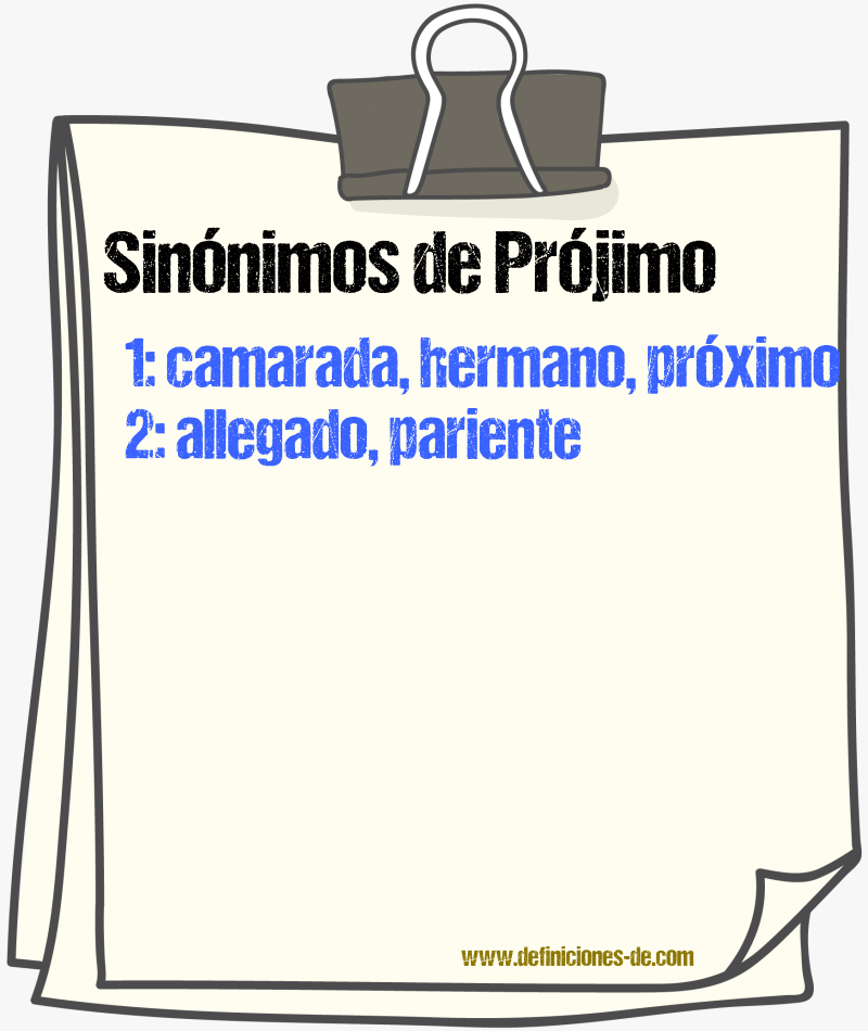 Sinnimos de prjimo