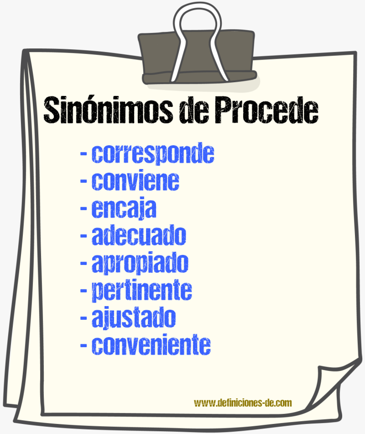 Sinónimos de procede