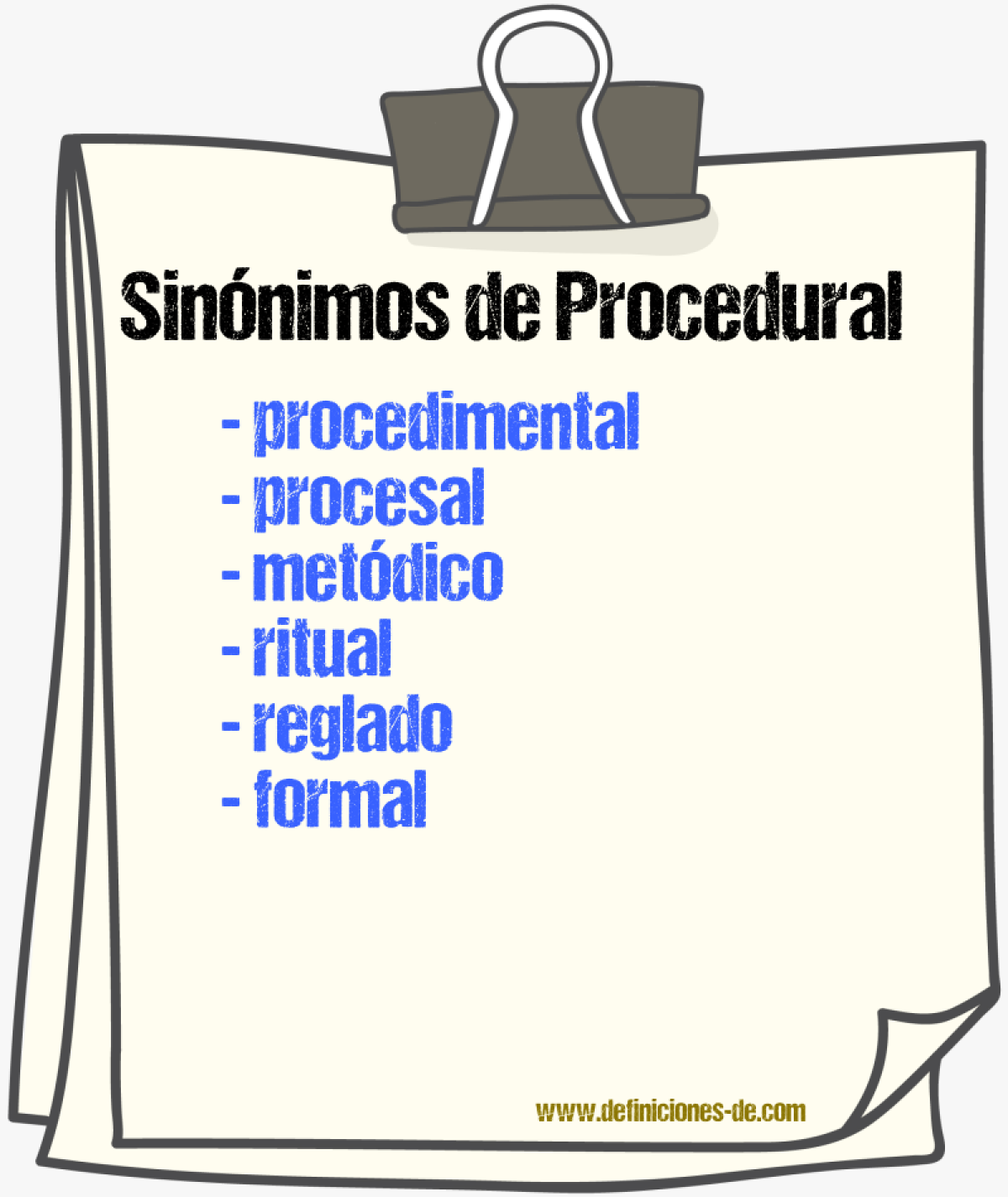 Sinónimos de procedural