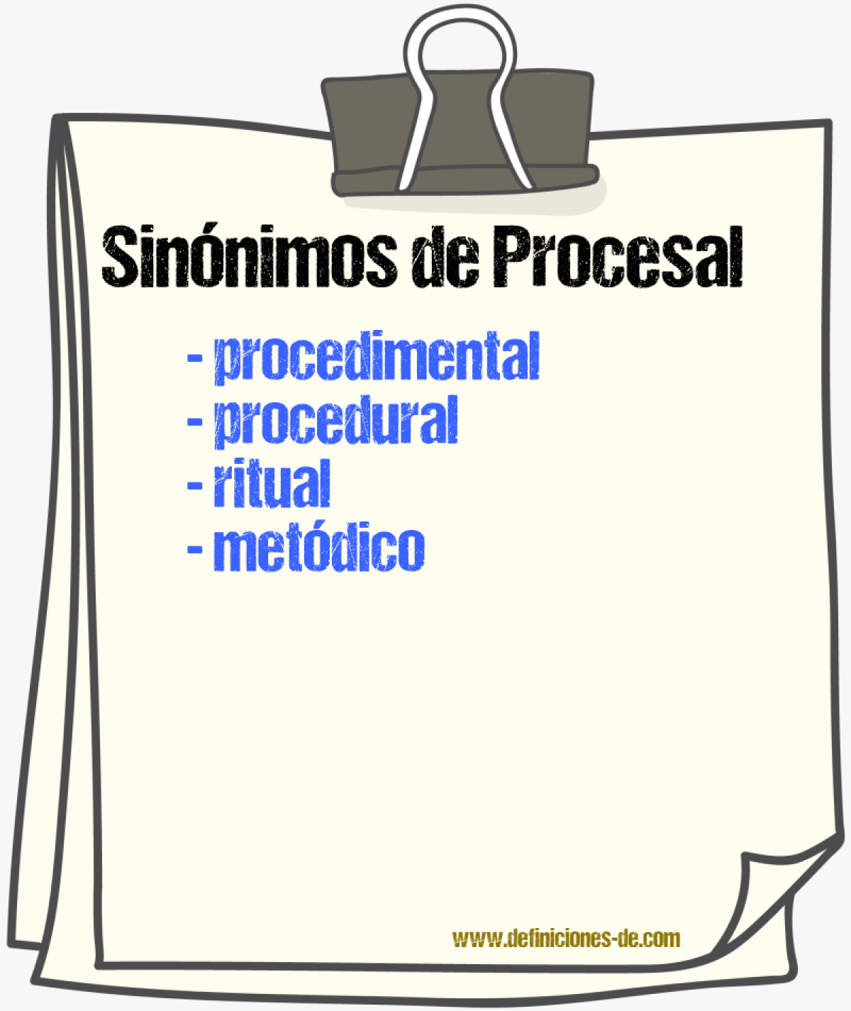 Sinónimos de procesal