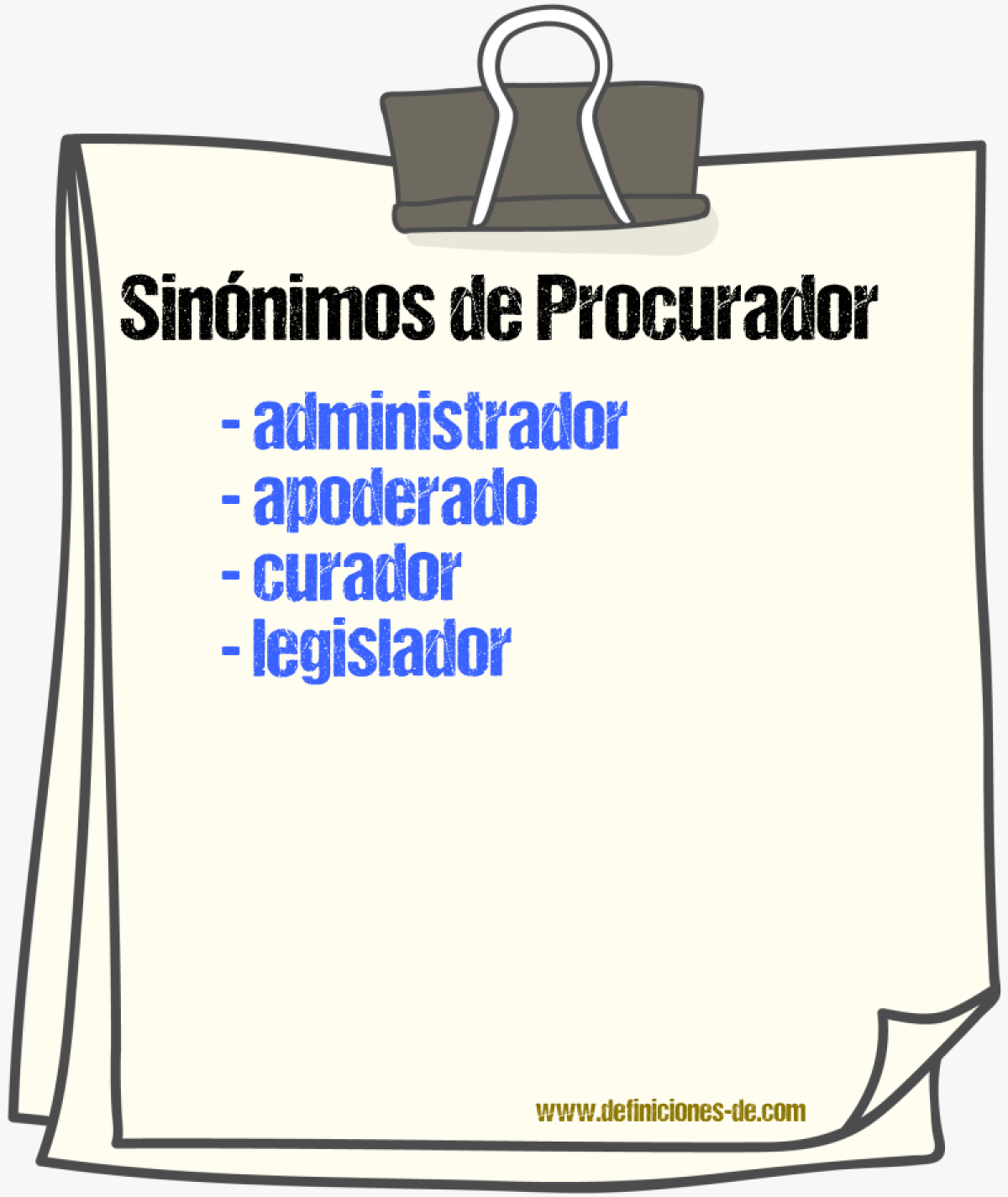 Sinnimos de procurador