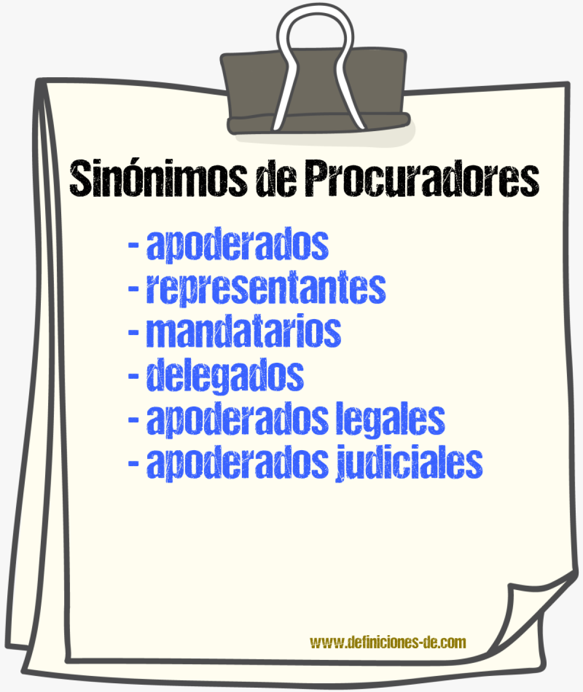 Sinónimos de procuradores