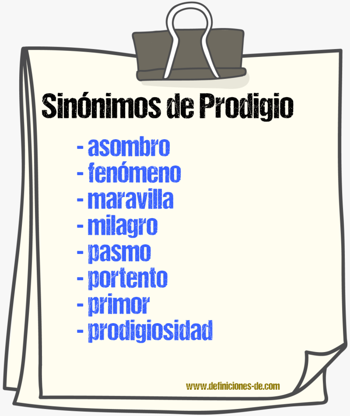 Sinnimos de prodigio