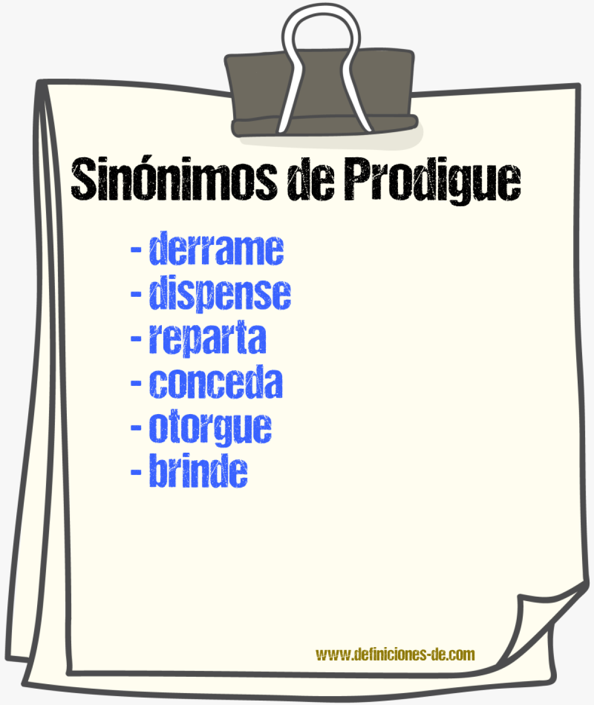 Sinónimos de prodigue