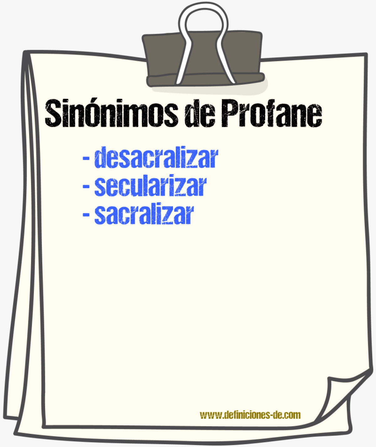 Sinónimos de profane