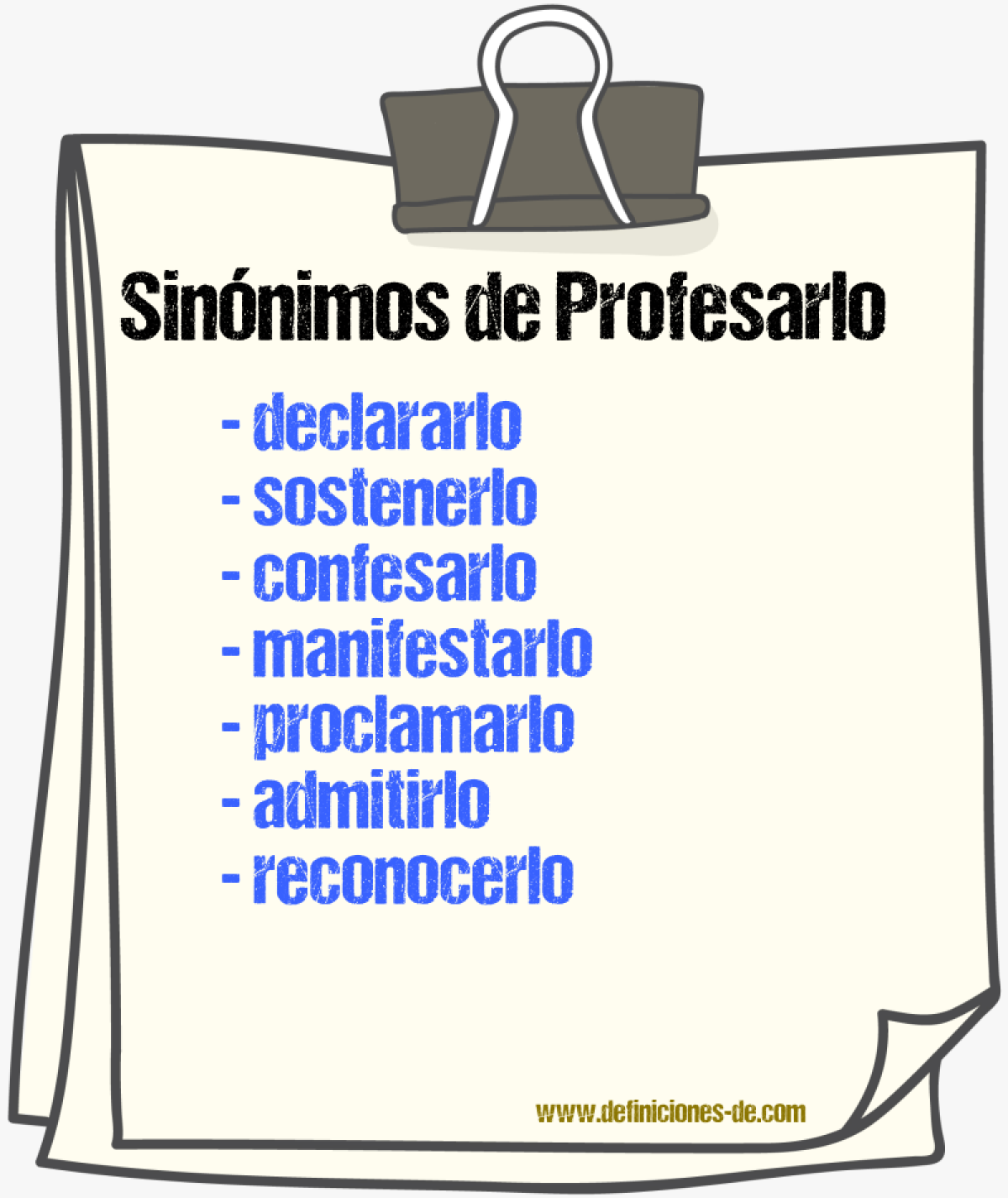 Sinónimos de profesarlo