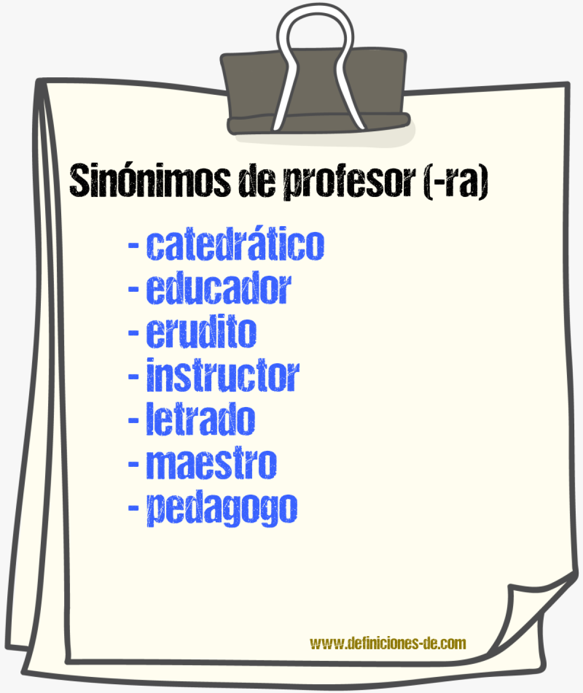 Sinnimos de profesor