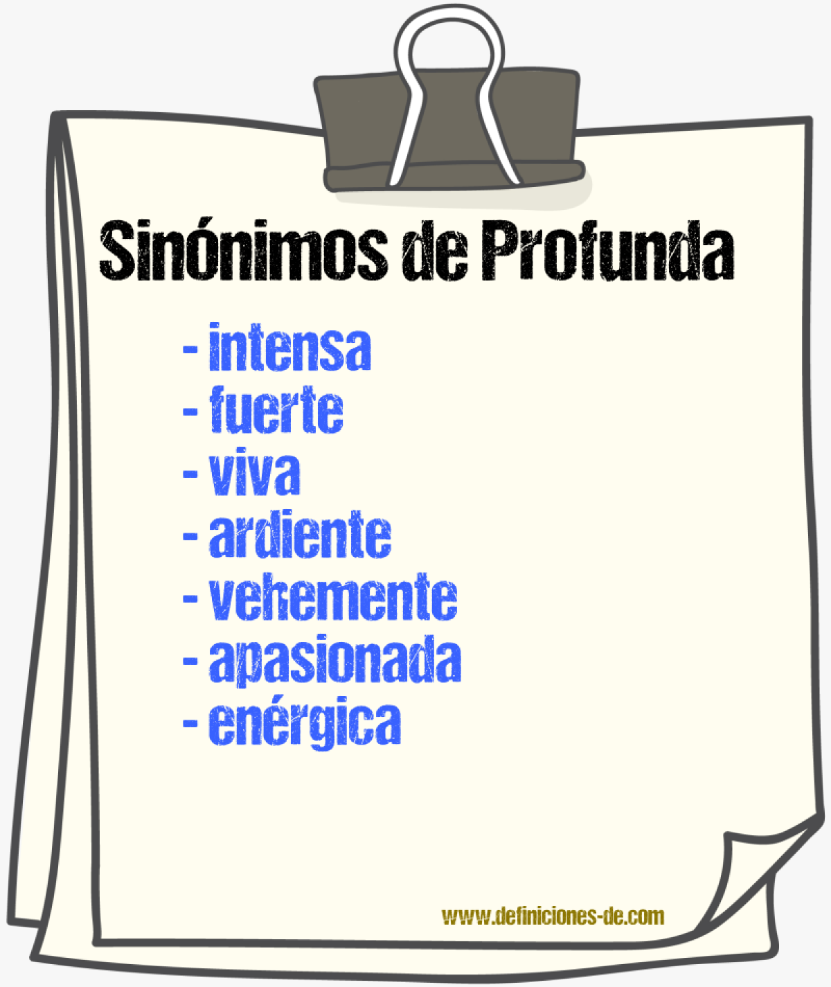 Sinónimos de profunda