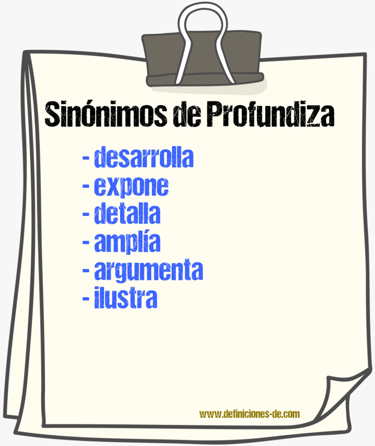 Sinónimos de profundiza