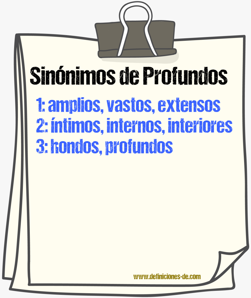 Sinónimos de profundos