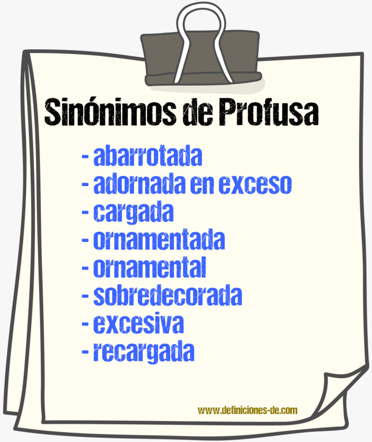 Sinónimos de profusa