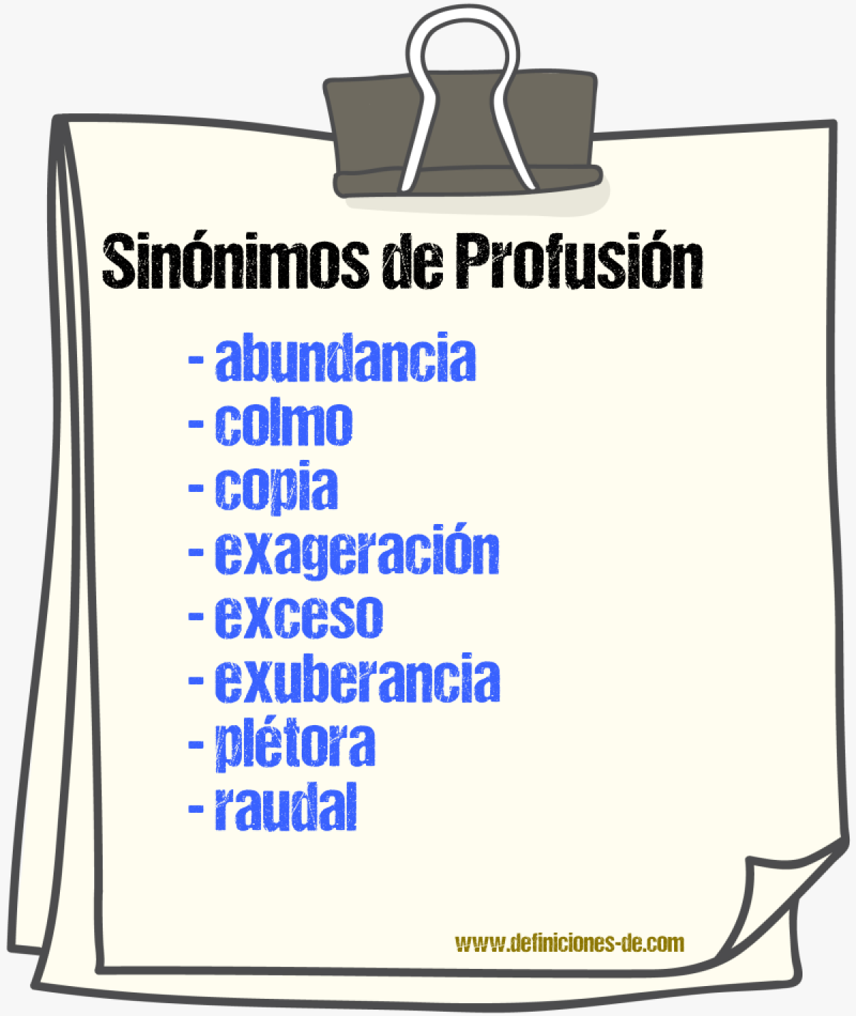 Sinnimos de profusin