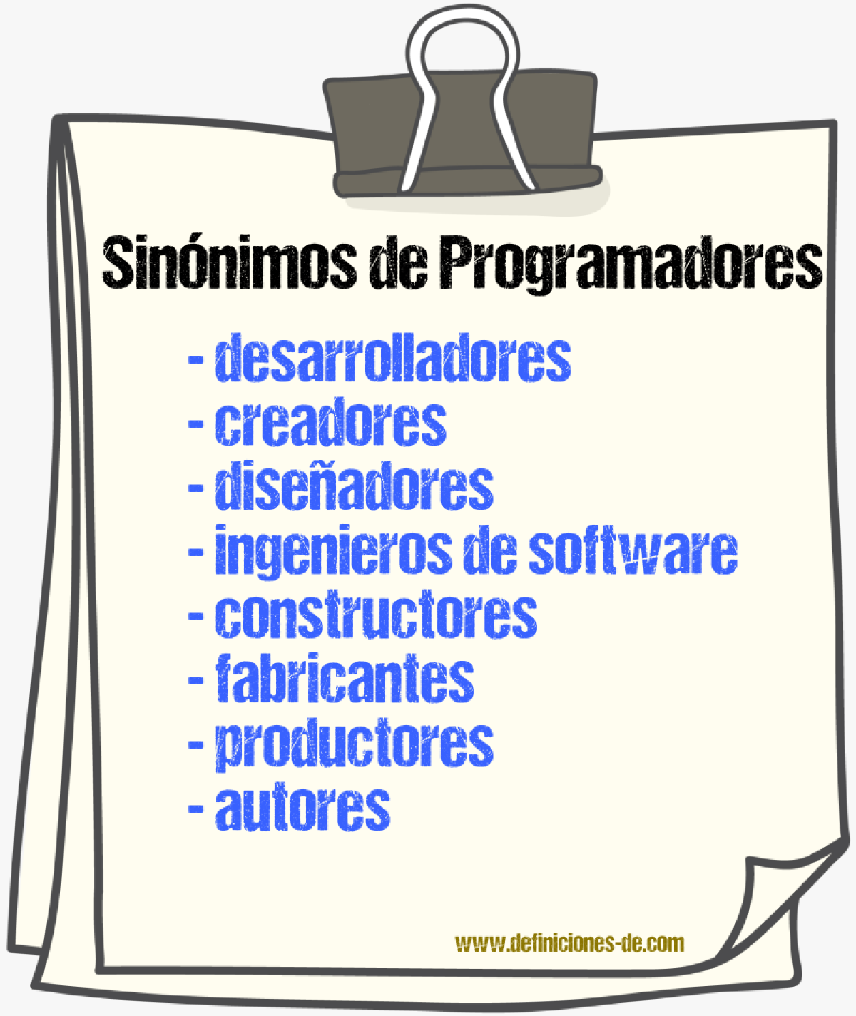 Sinónimos de programadores