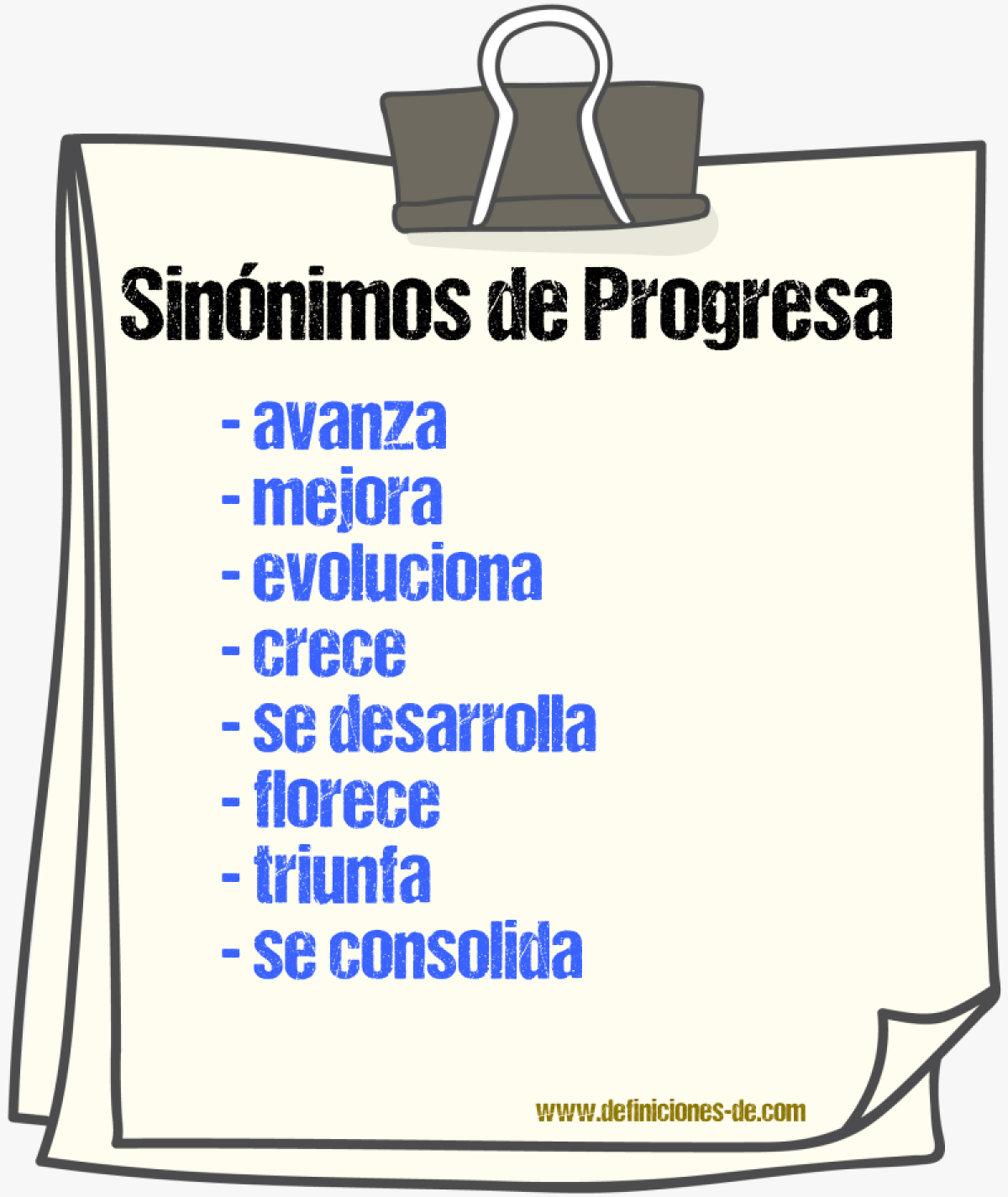 Sinónimos de progresa