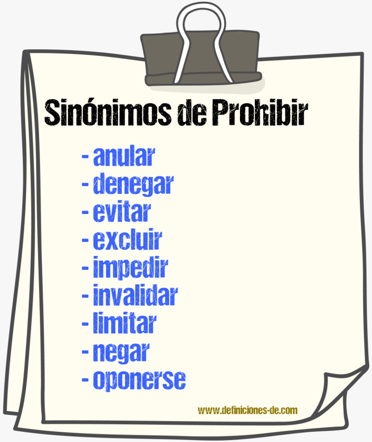 Sinónimos de prohibir