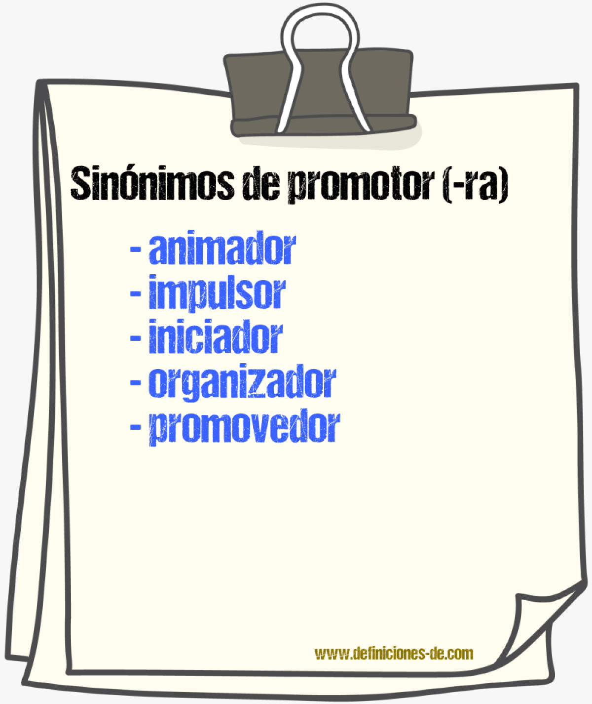 Sinnimos de promotor