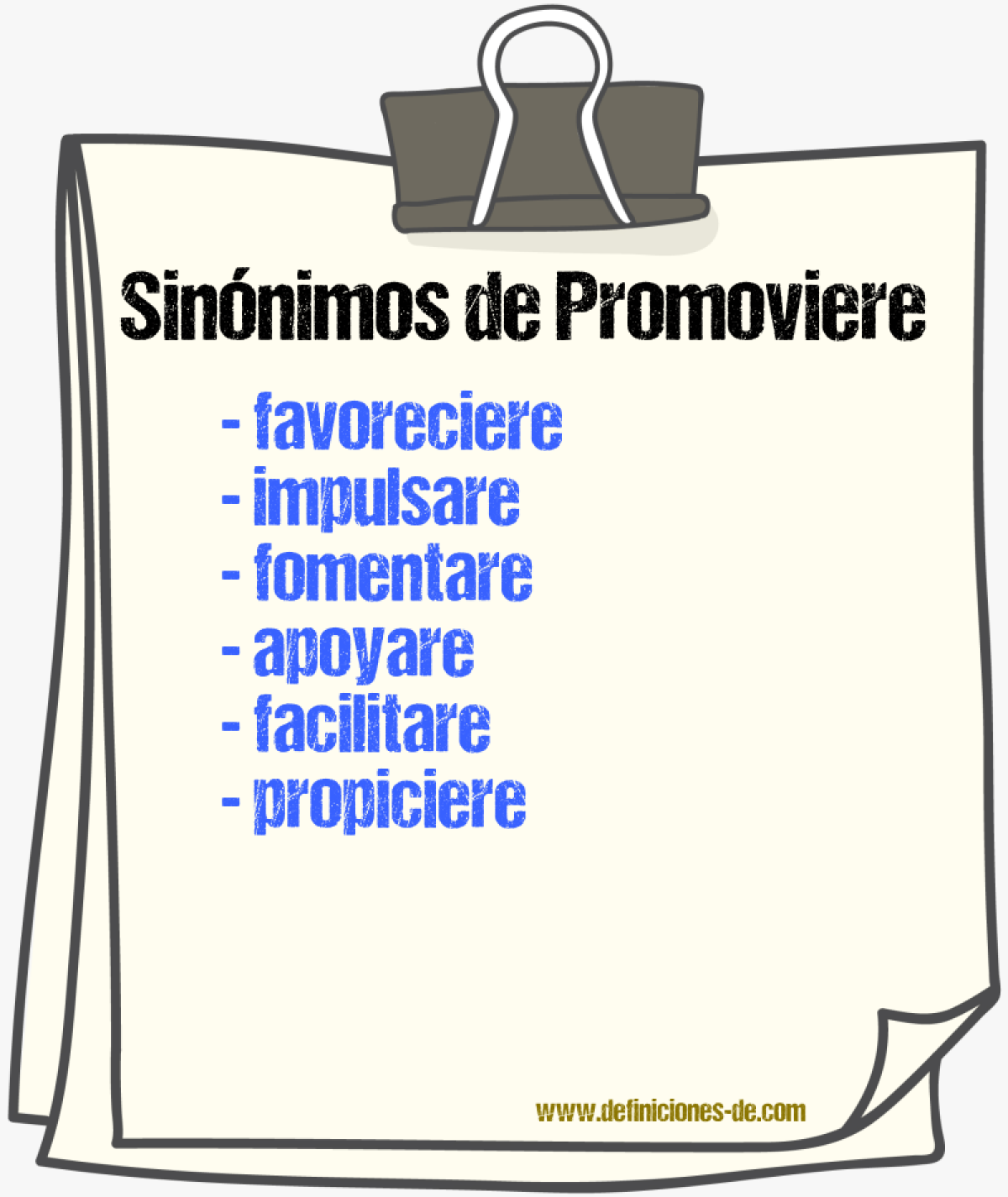 Sinónimos de promoviere
