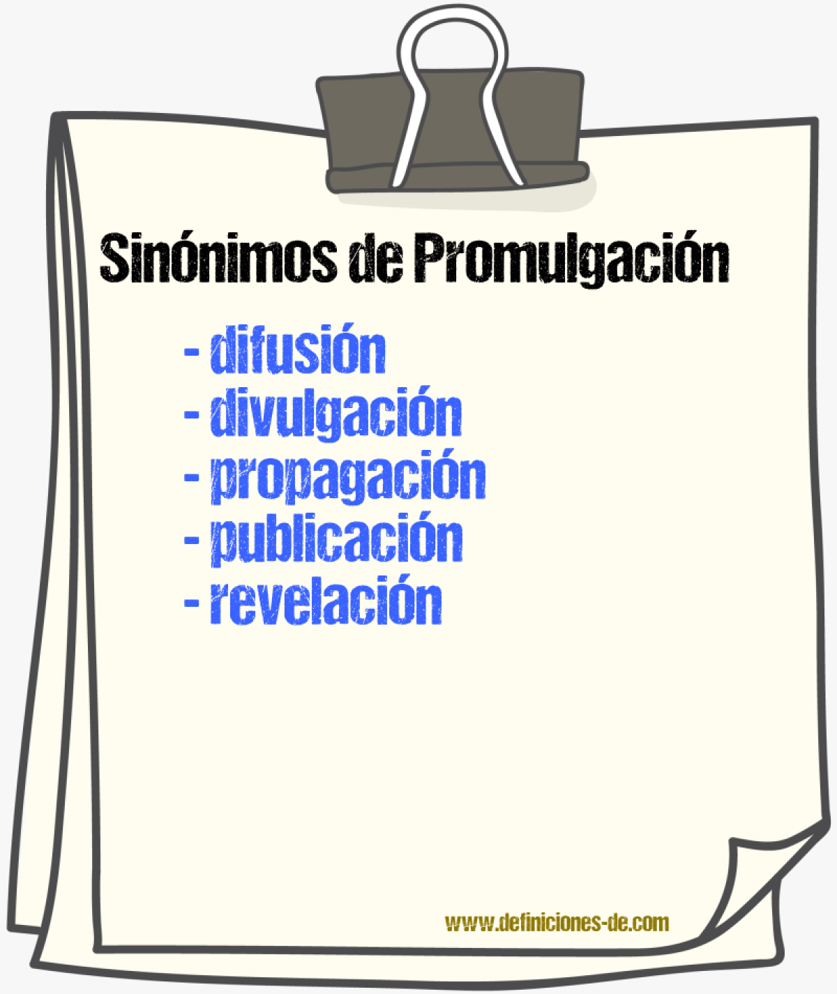 Sinnimos de promulgacin