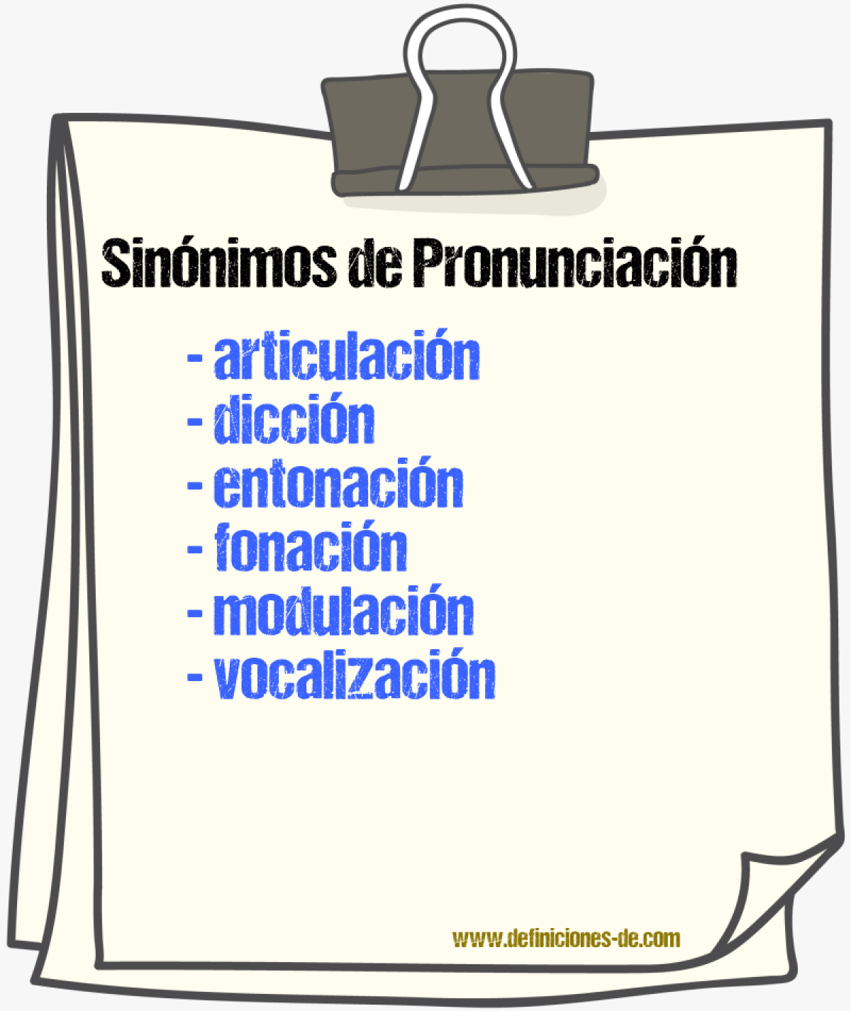 Sinnimos de pronunciacin