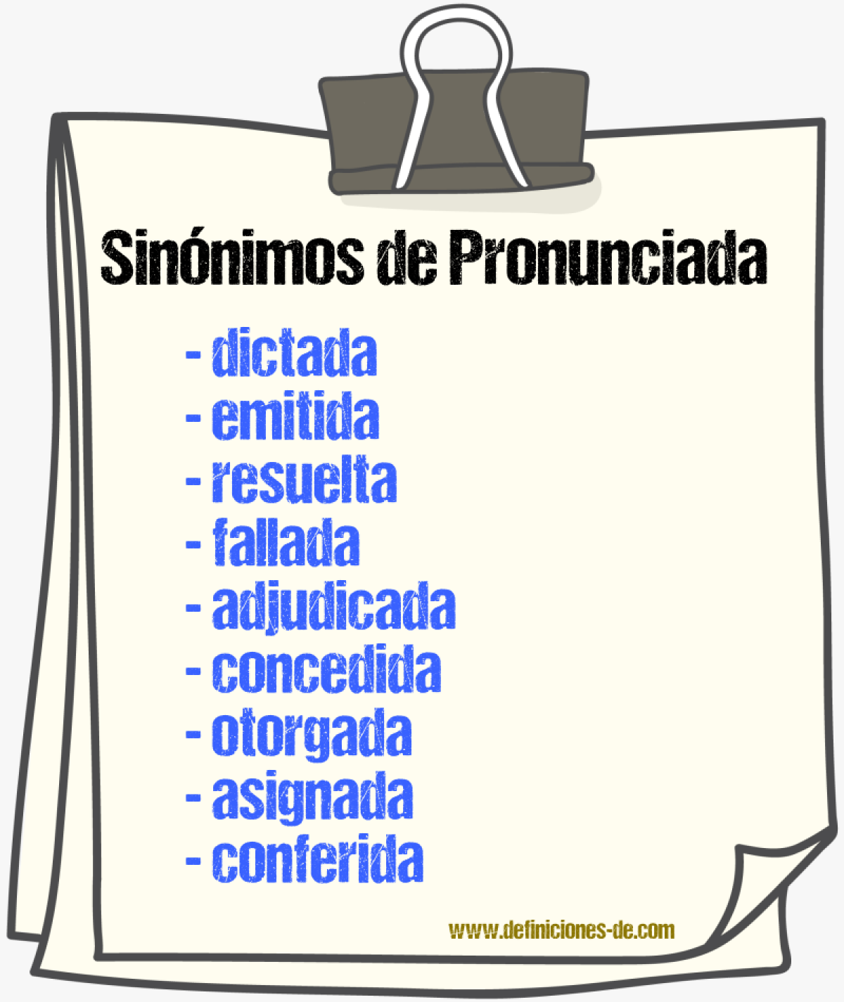 Sinónimos de pronunciada