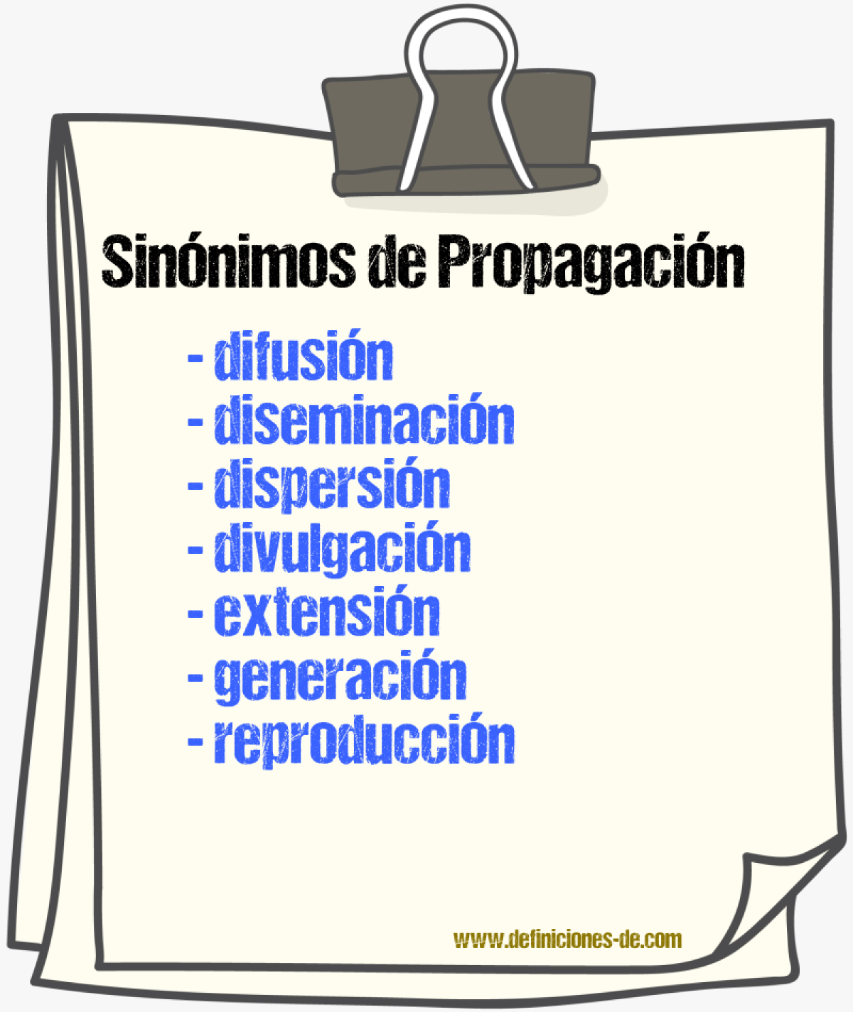 Sinnimos de propagacin