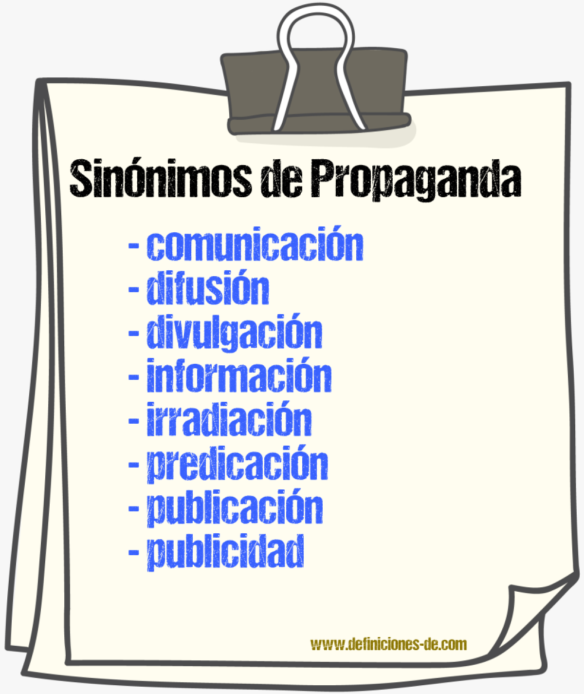 Sinnimos de propaganda