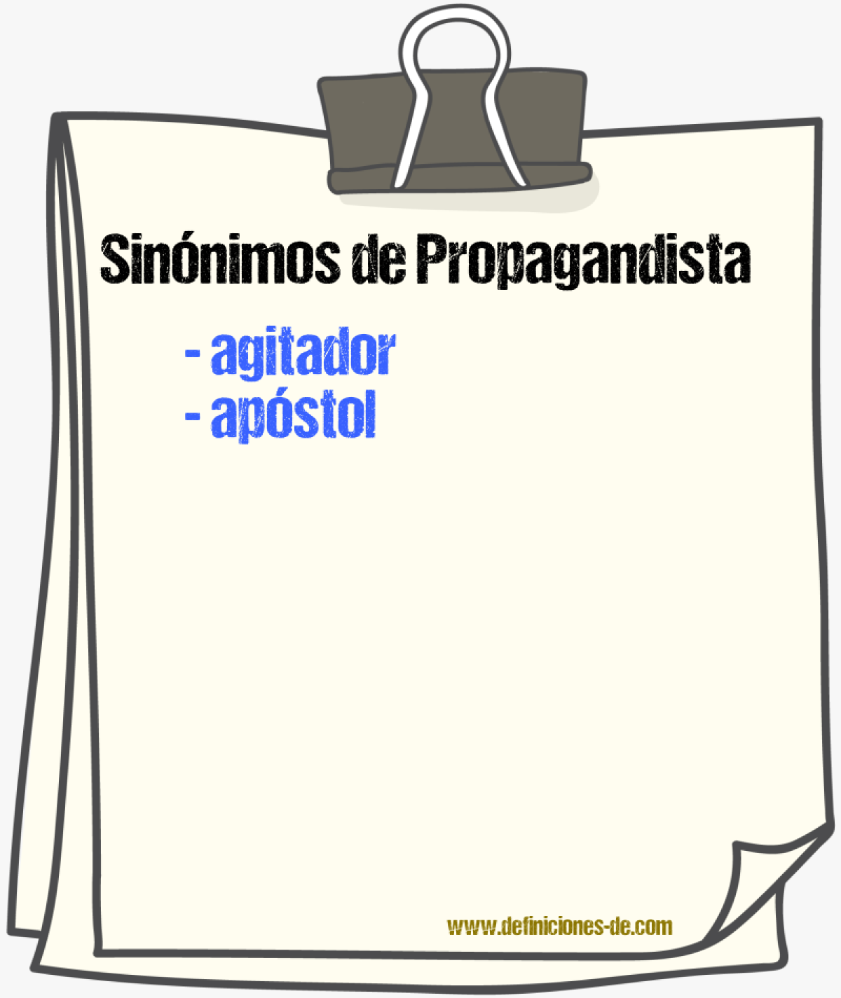 Sinónimos de propagandista