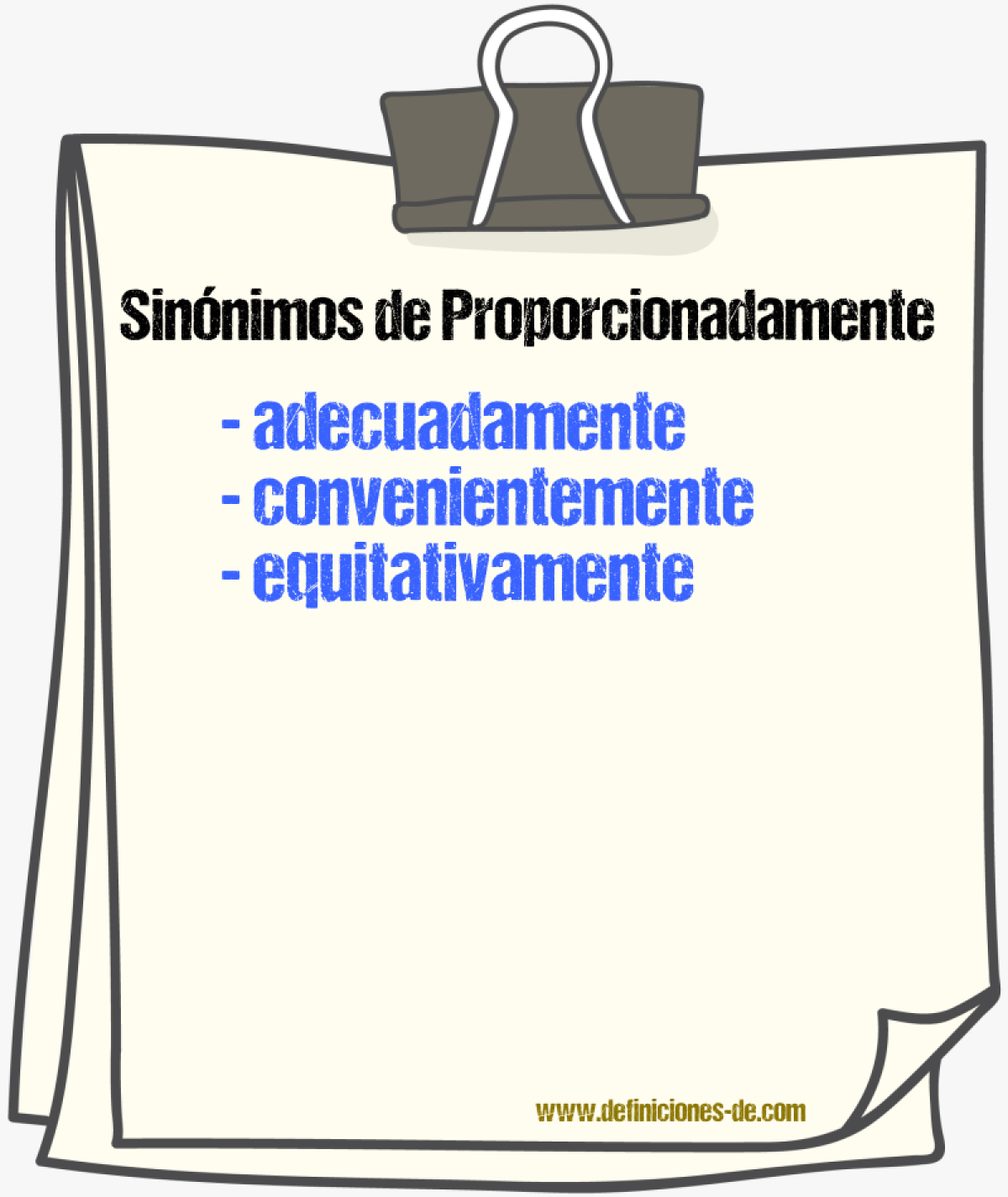 Sinnimos de proporcionadamente