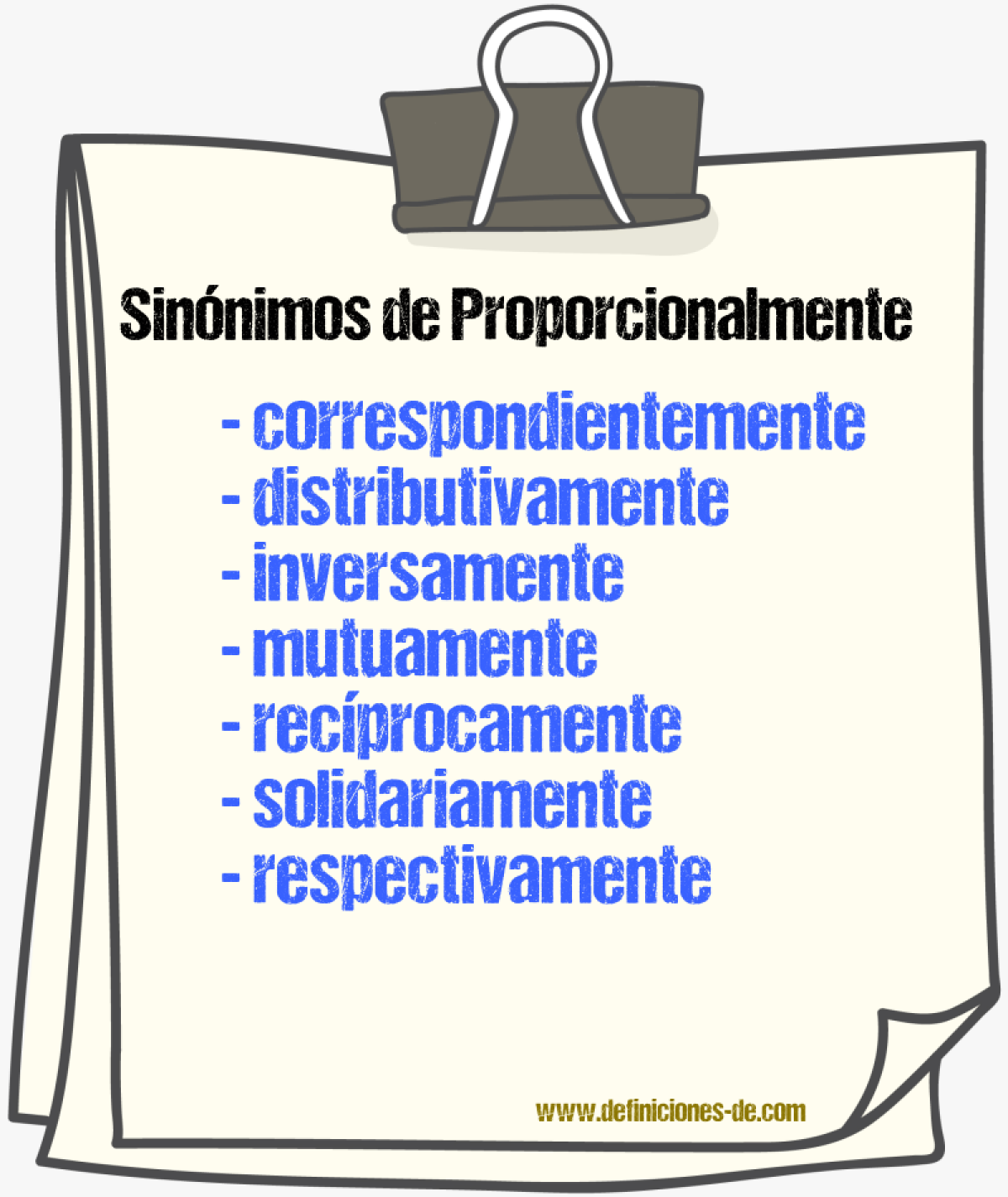 Sinnimos de proporcionalmente