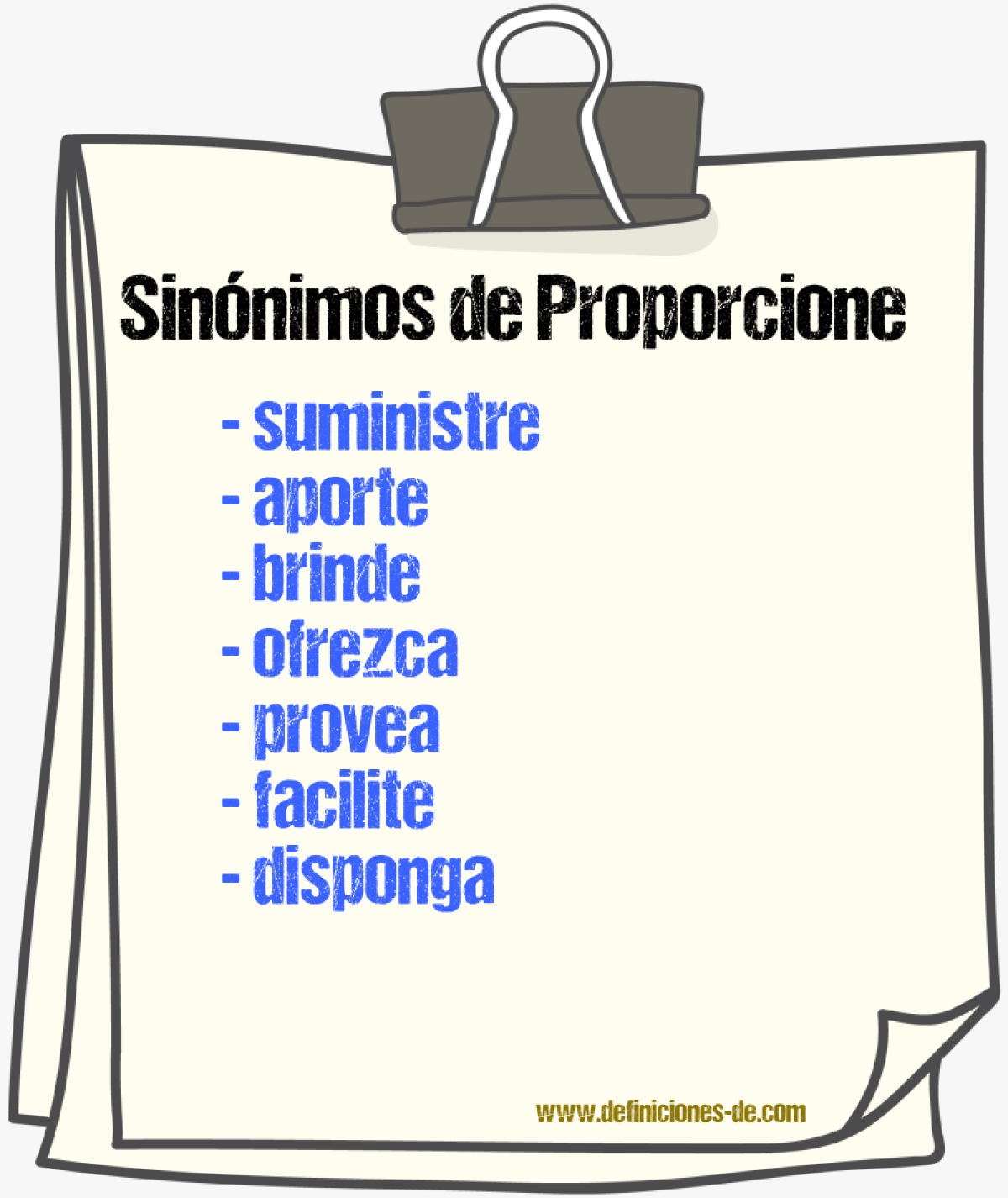 Sinónimos de proporcione