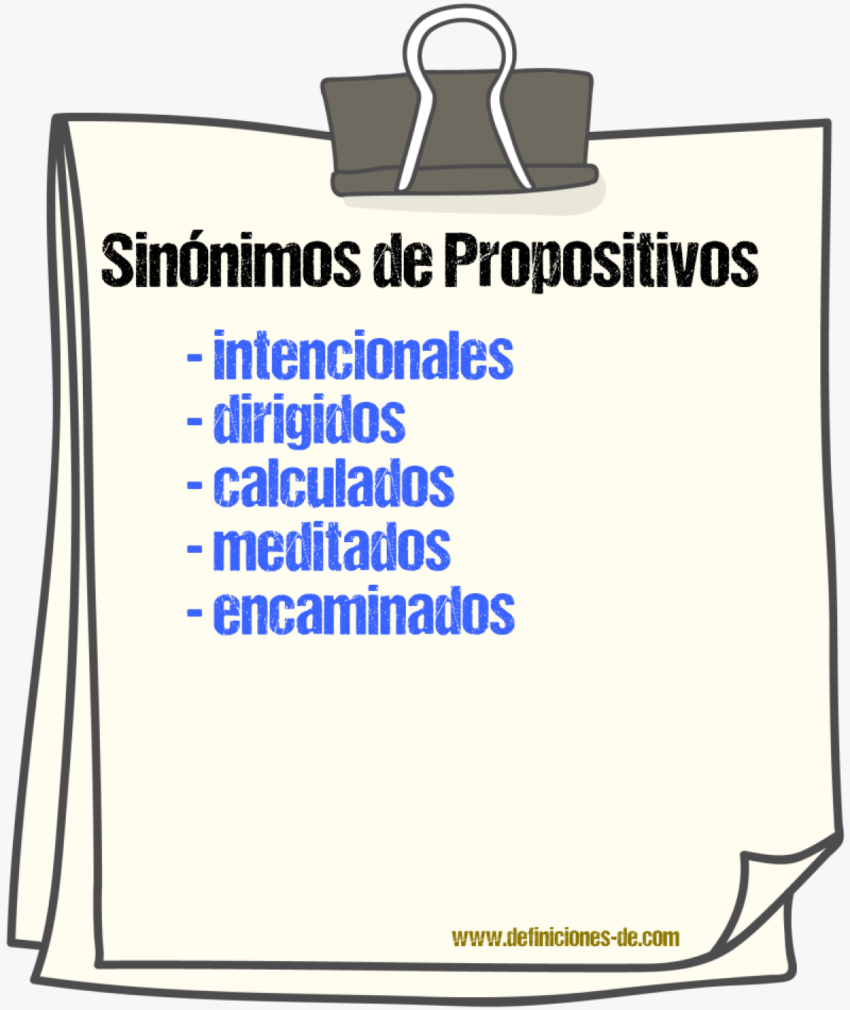 Sinónimos de propositivos