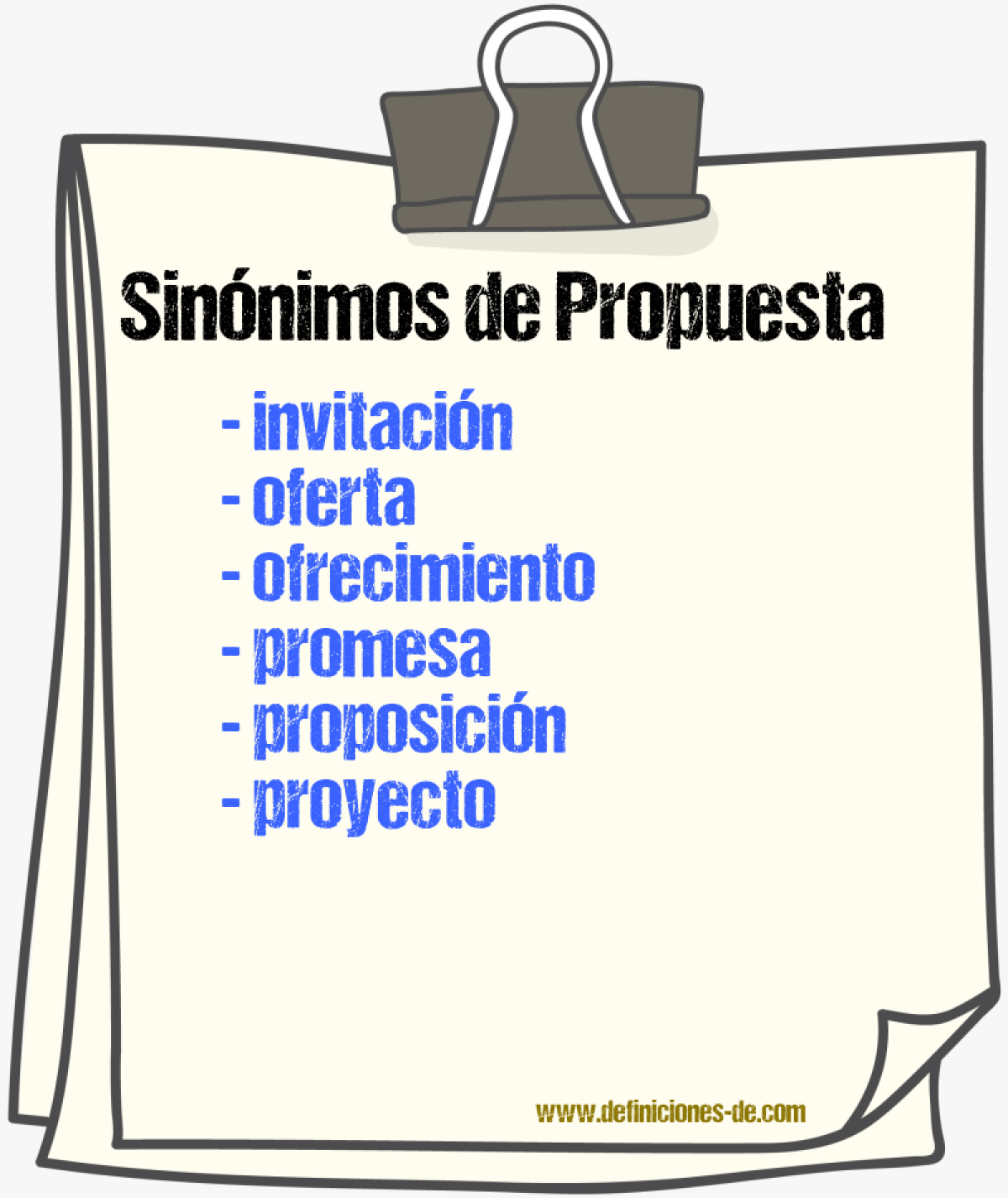 Sinnimos de propuesta