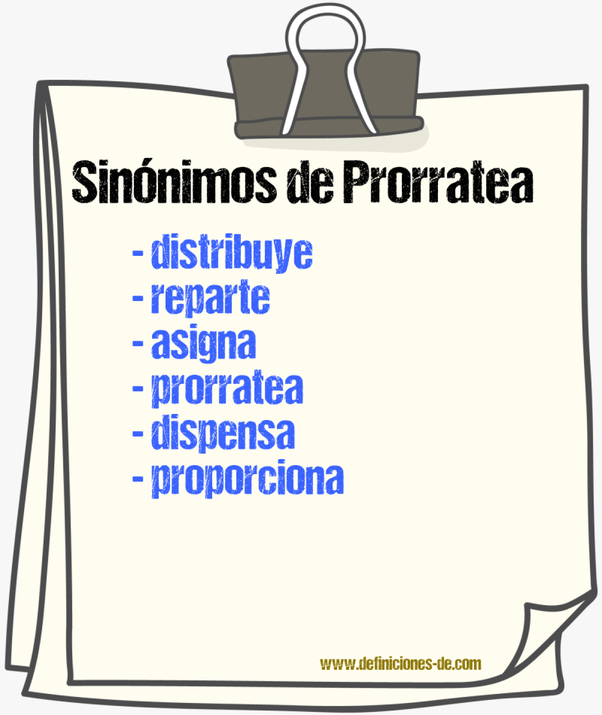 Sinónimos de prorratea